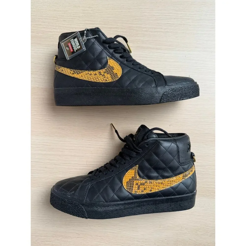 Supreme x Nike SB Blazer Mid Black Sneaker Size 7.5 - New